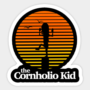 the cornholio kid Sticker